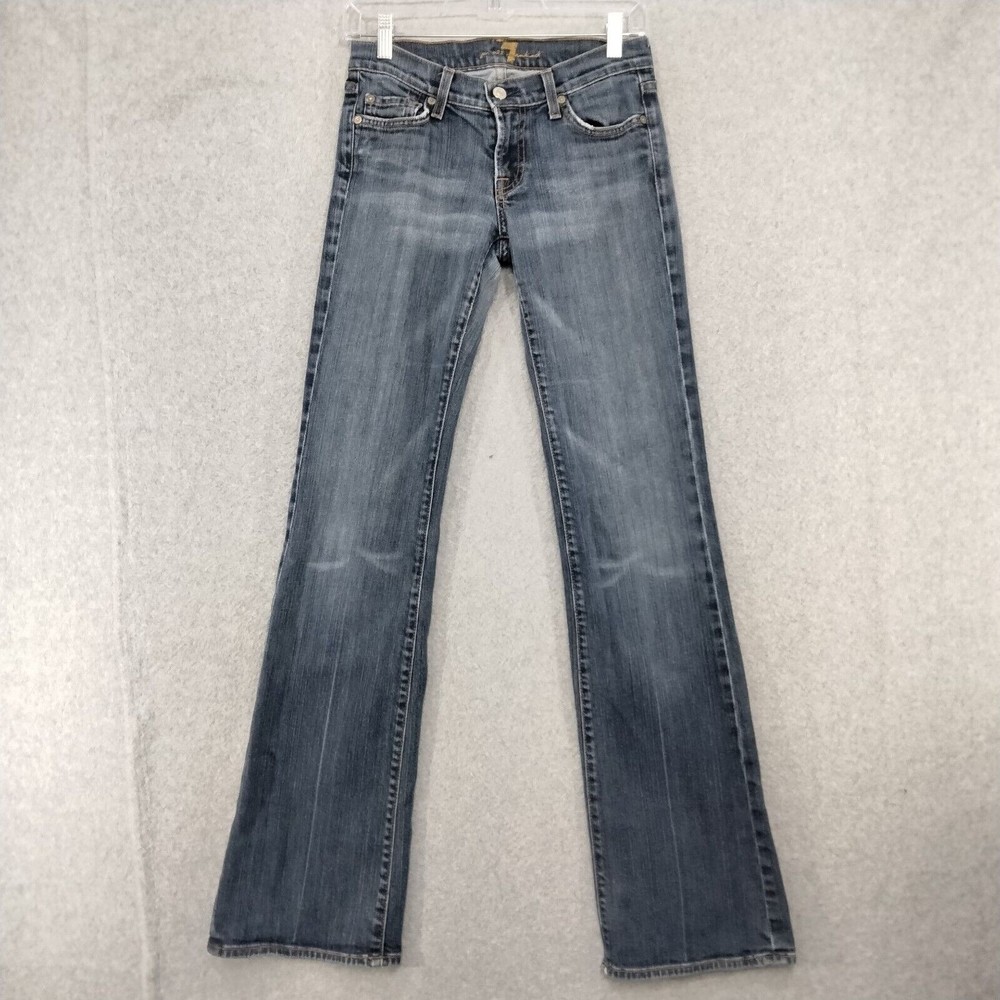 7 For All Mankind Jeans  Women’s 26 X 32 Bootcut USA Made Medium Wash Blue Denim